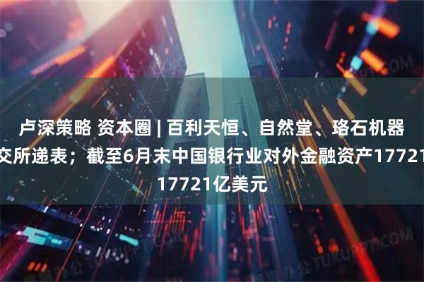 卢深策略 资本圈 | 百利天恒、自然堂、珞石机器人等港交所递表；截至6月末中国银行业对外金融资产17721亿美元